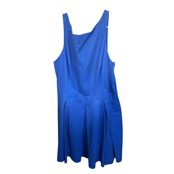 Polo Ralph Lauren NWT Womens Pleated Blue Dress Size 14 Polyester Sleeveless Tex - Picture 2 of 8
